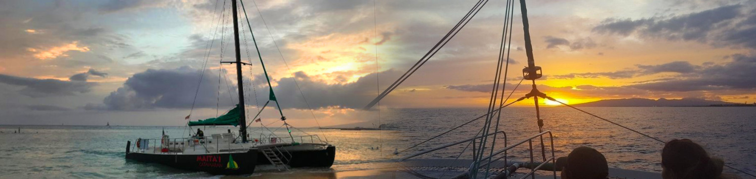 maitai catamaran sunset